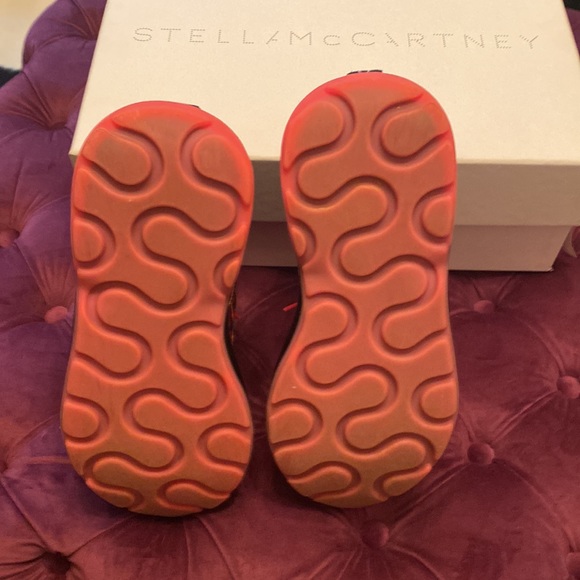 Stella McCartney Pink Yellow and Black Animal Print Sneakers, Size 39. -SOLD - Picture 3 of 4